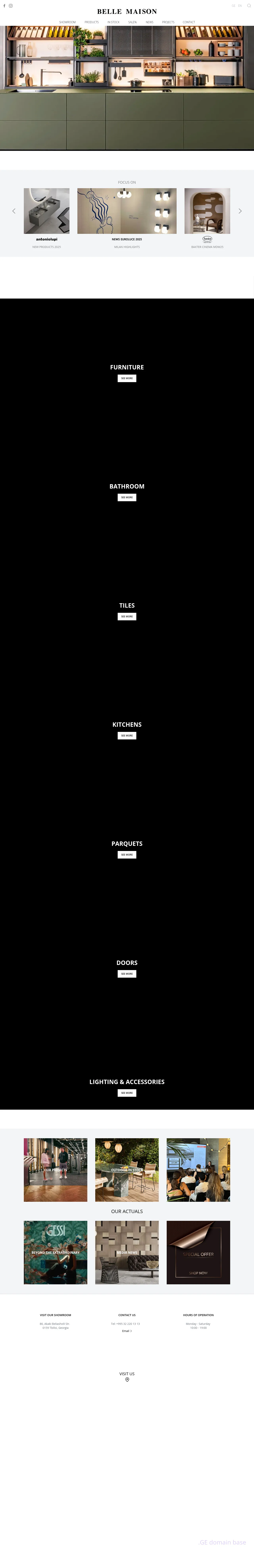 Screenshot of the site bellemaison.ge