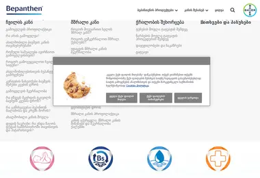 Screenshot of bepanthen.ge
