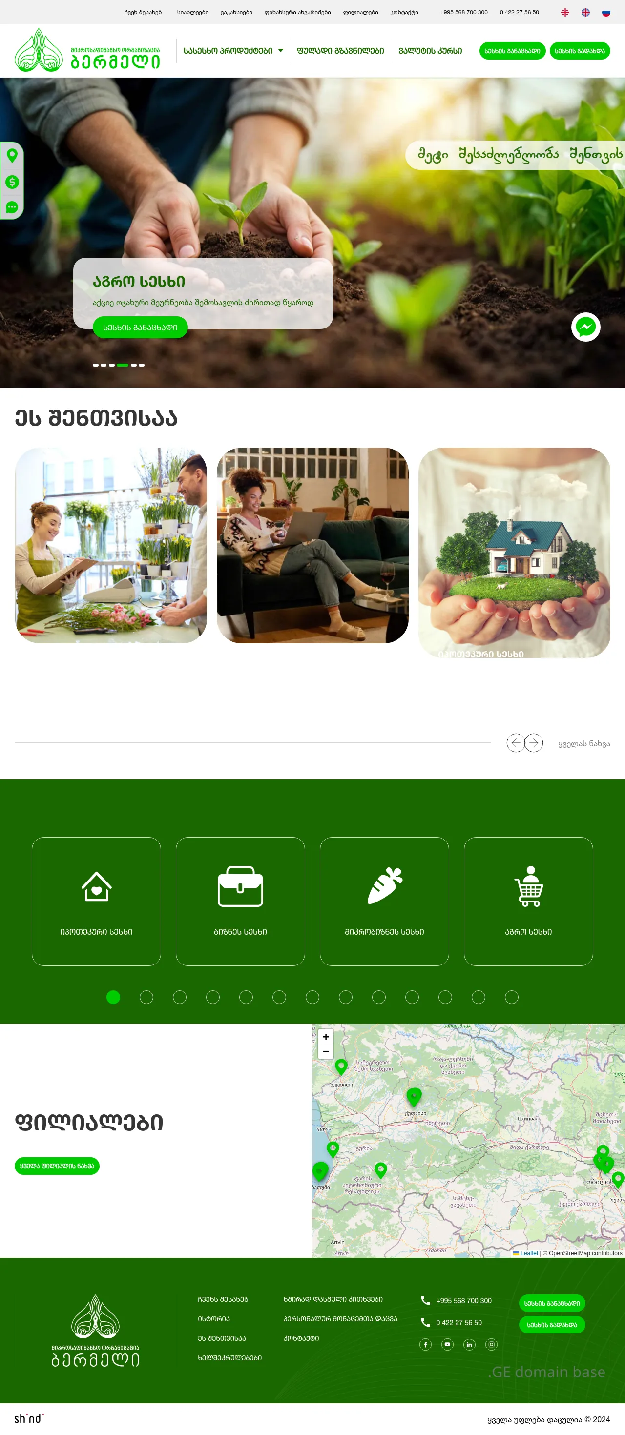 Screenshot of the site bermeli.ge