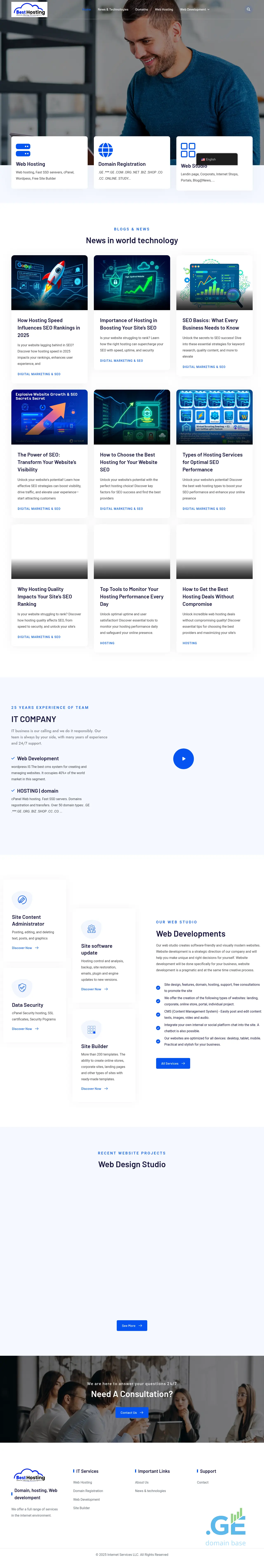 Screenshot of the site besthosting.ge