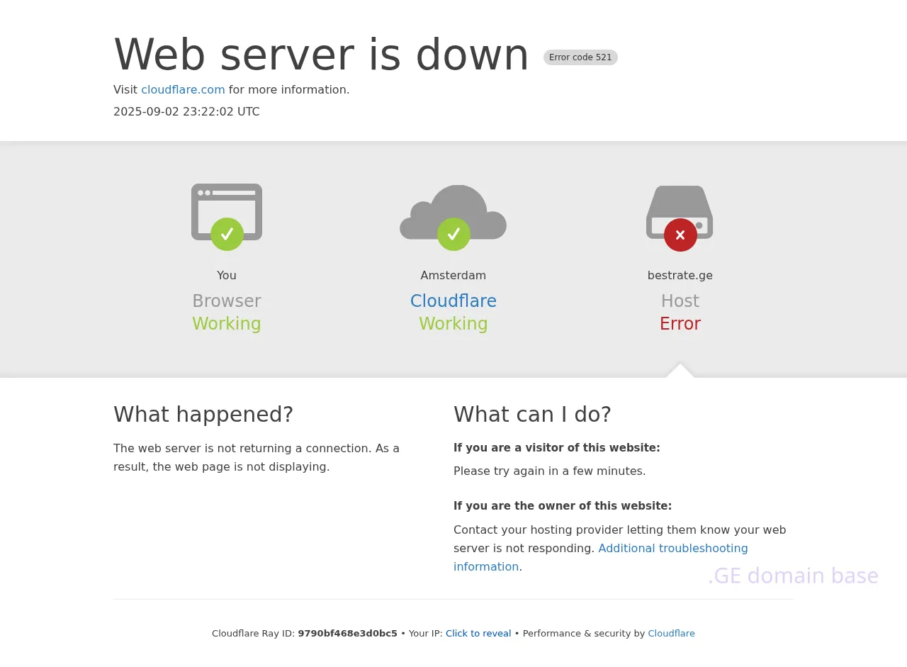 Screenshot of the site bestrate.ge
