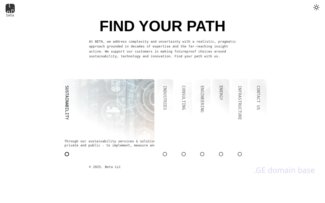 Screenshot of the site beta.ge
