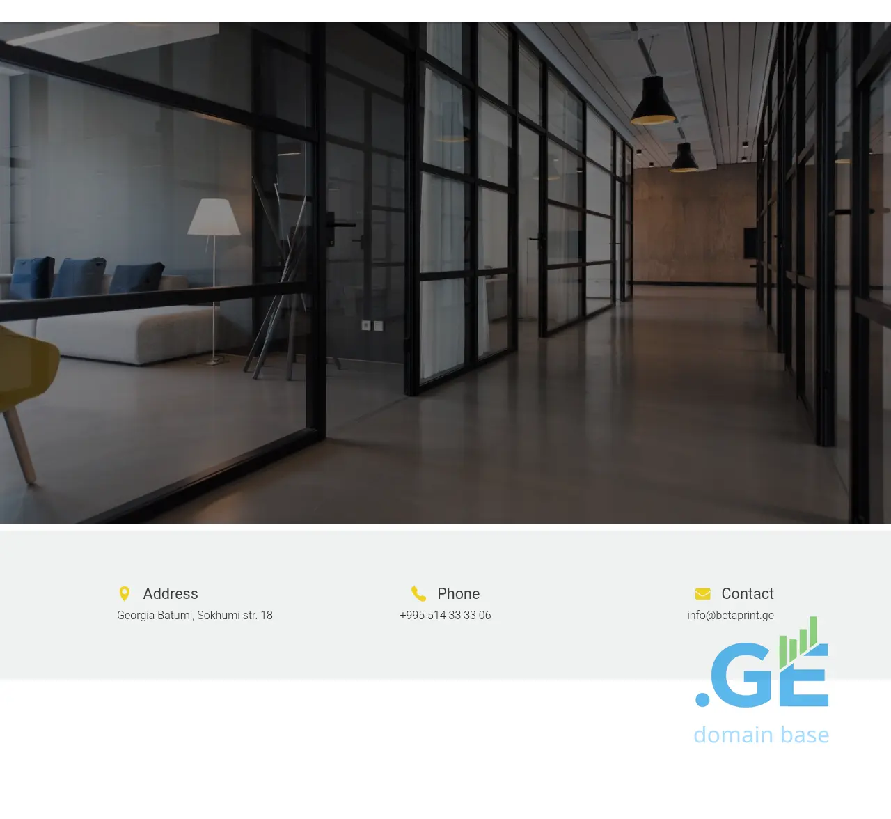 Screenshot of the site betaprint.ge