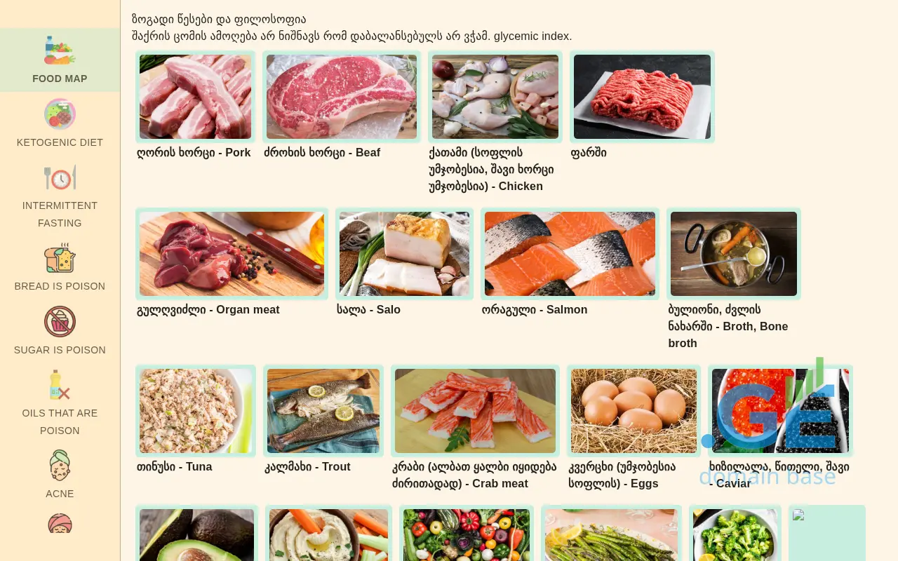 Screenshot of the site bewell.ge