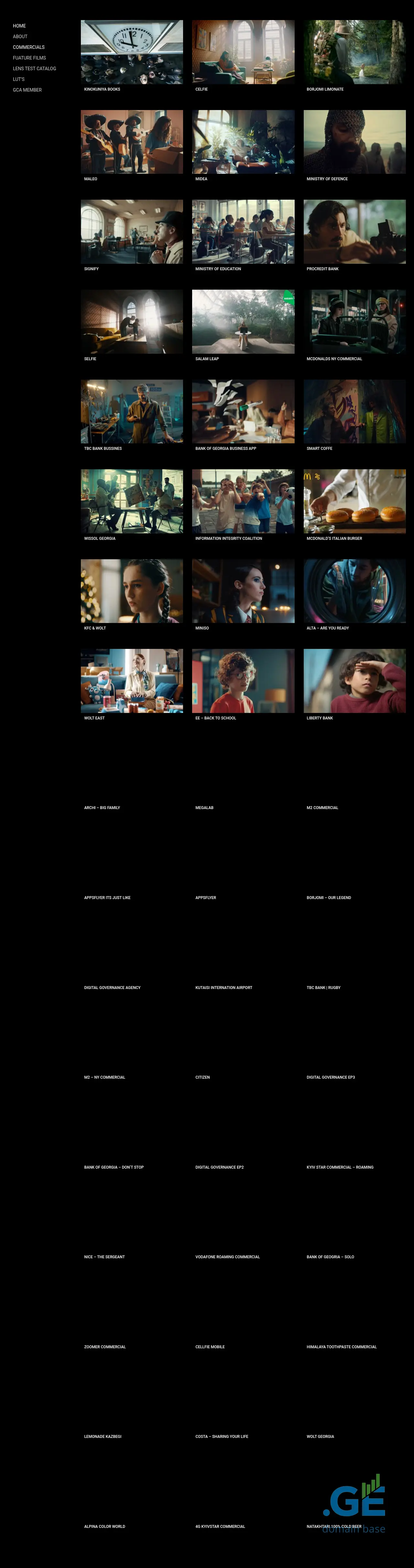Screenshot of the site biba.ge