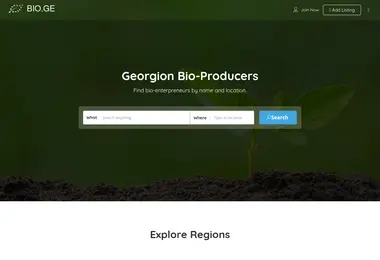 Screenshot of bio.ge