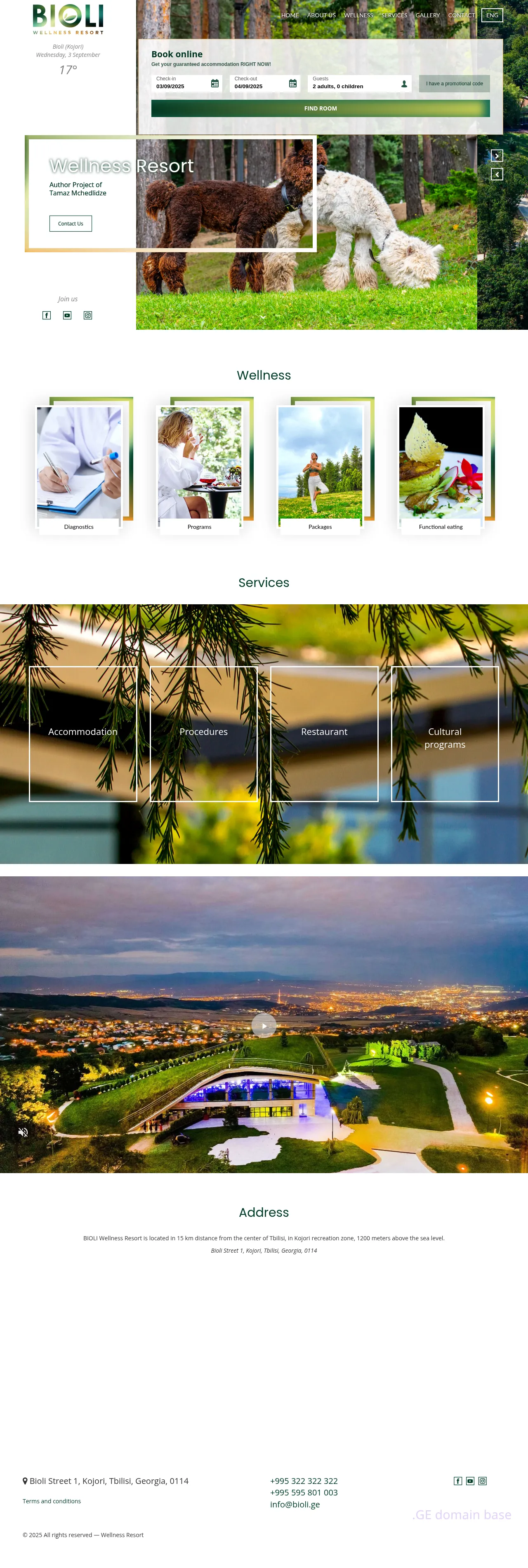 Screenshot of the site bioli.ge