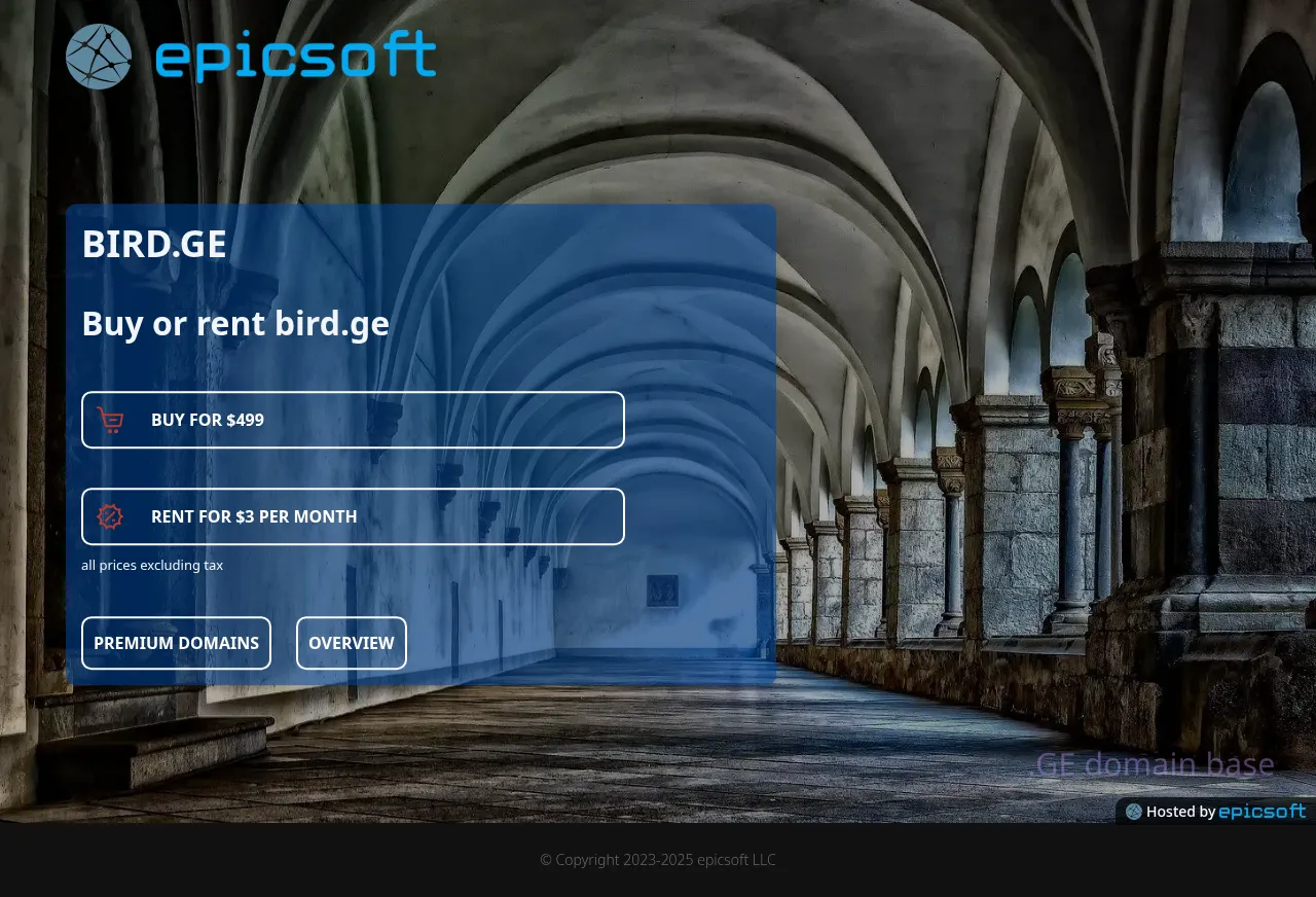 Screenshot of the site bird.ge