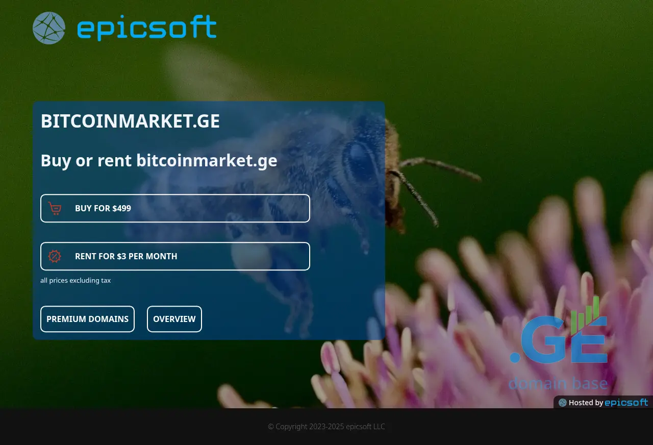Screenshot of the site bitcoinmarket.ge