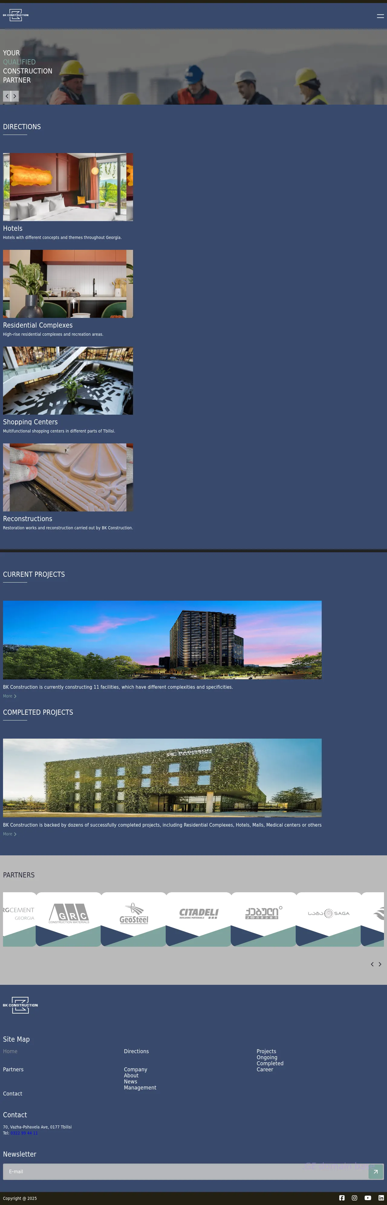 Screenshot of the site bkc.ge