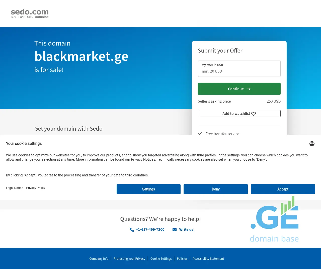 Screenshot of the site blackmarket.ge
