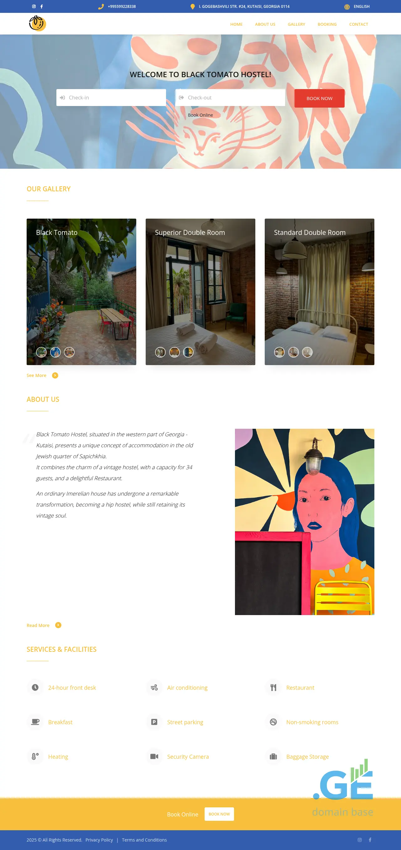 Screenshot of the site blacktomato.ge