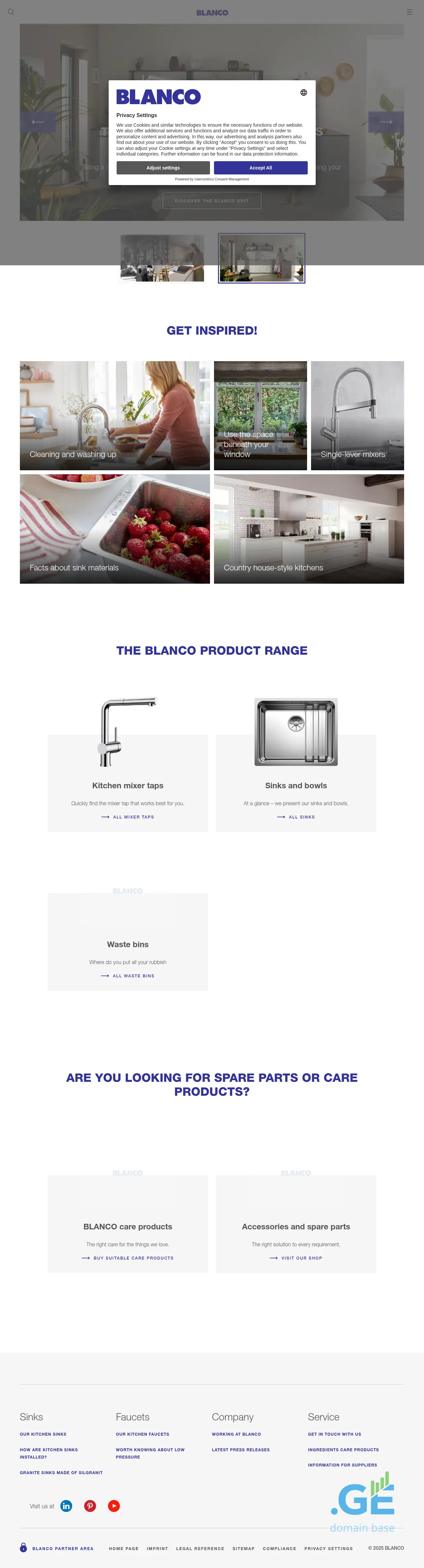 Screenshot of the site blanco.ge