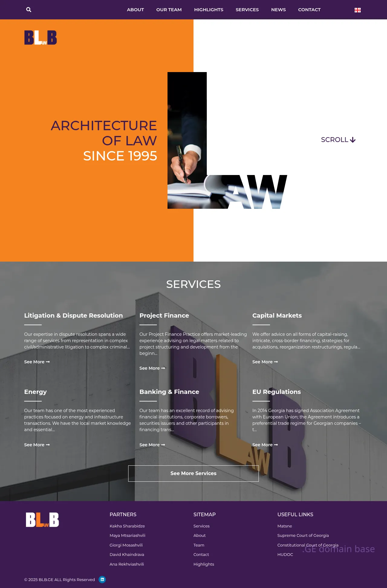 Screenshot of the site blb.ge