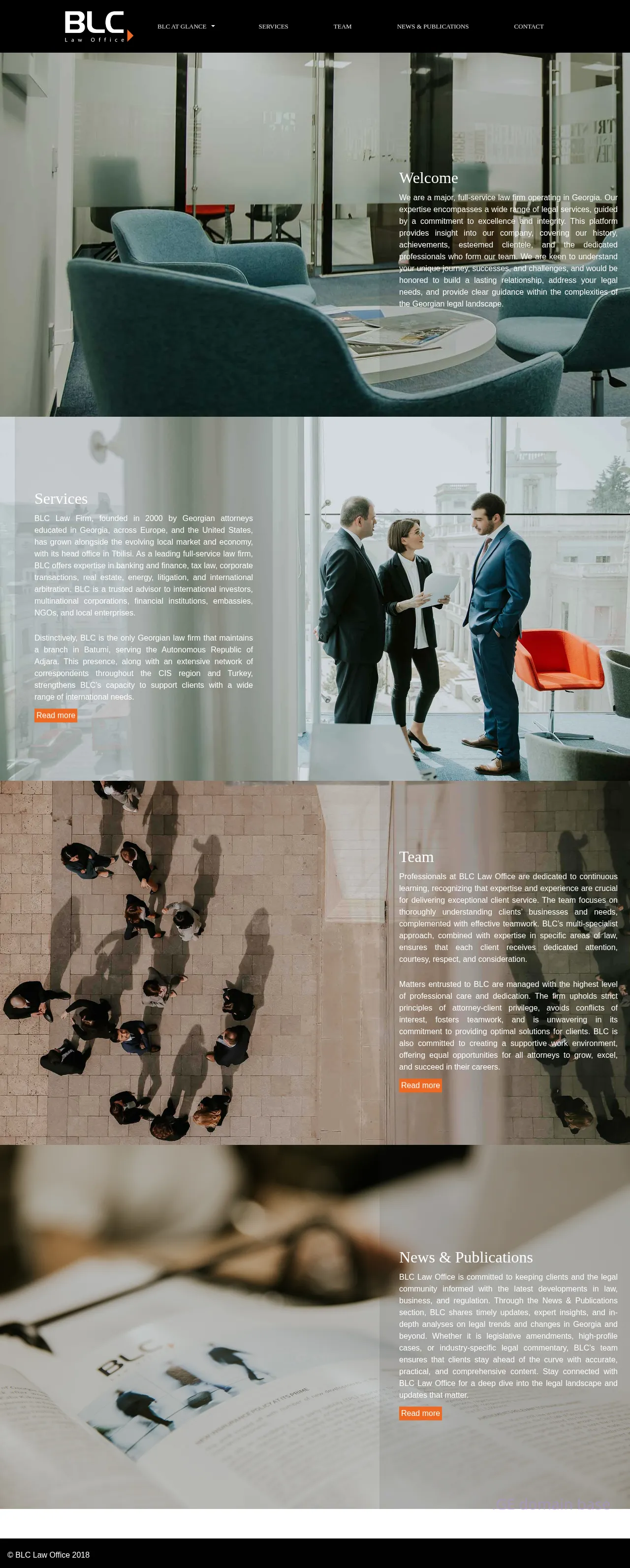 Screenshot of the site blc.ge