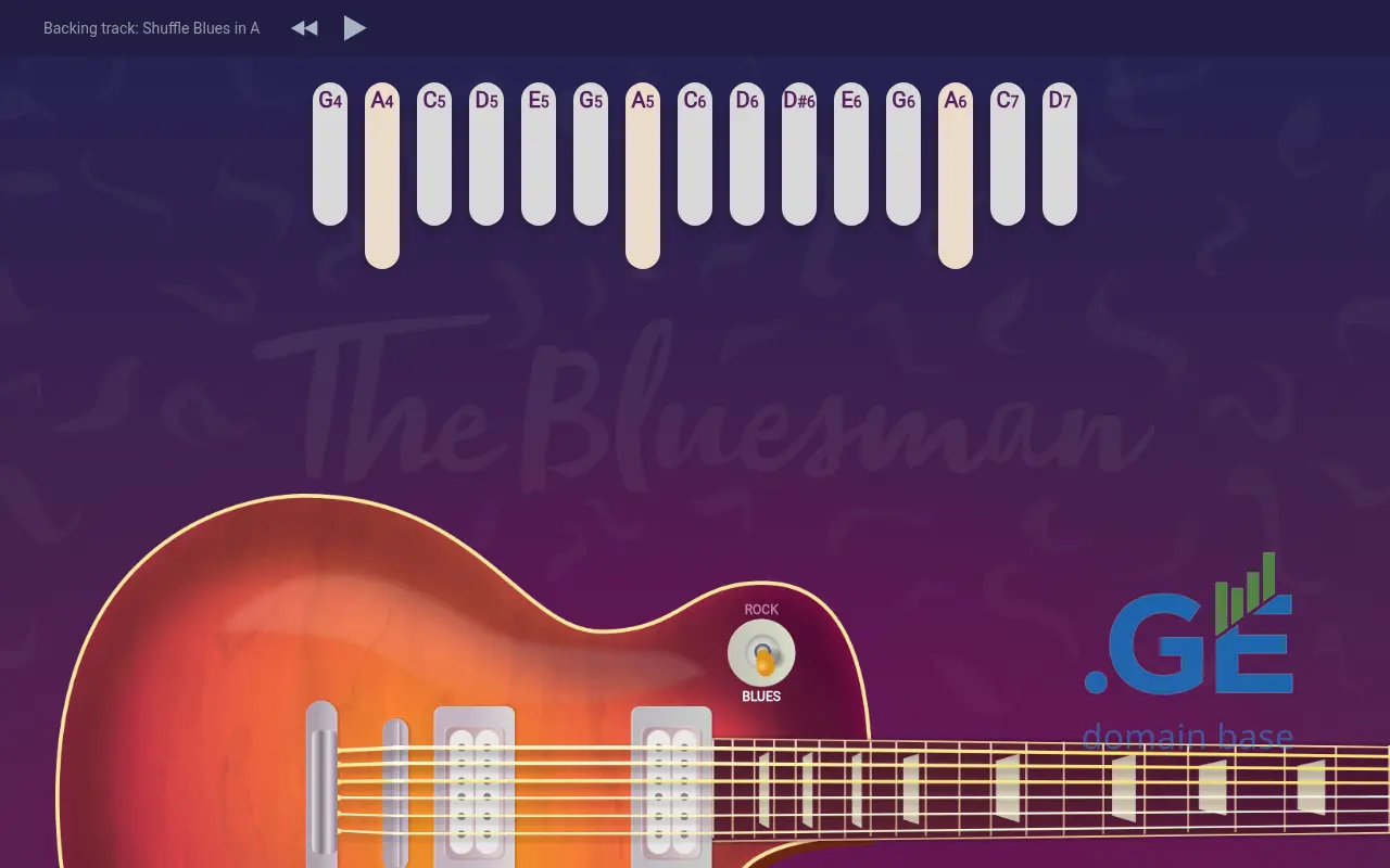 Screenshot of the site blues.ge