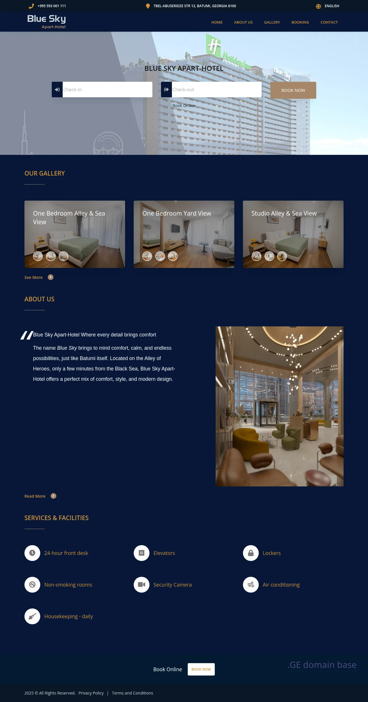 Screenshot of the site bluesky.ge