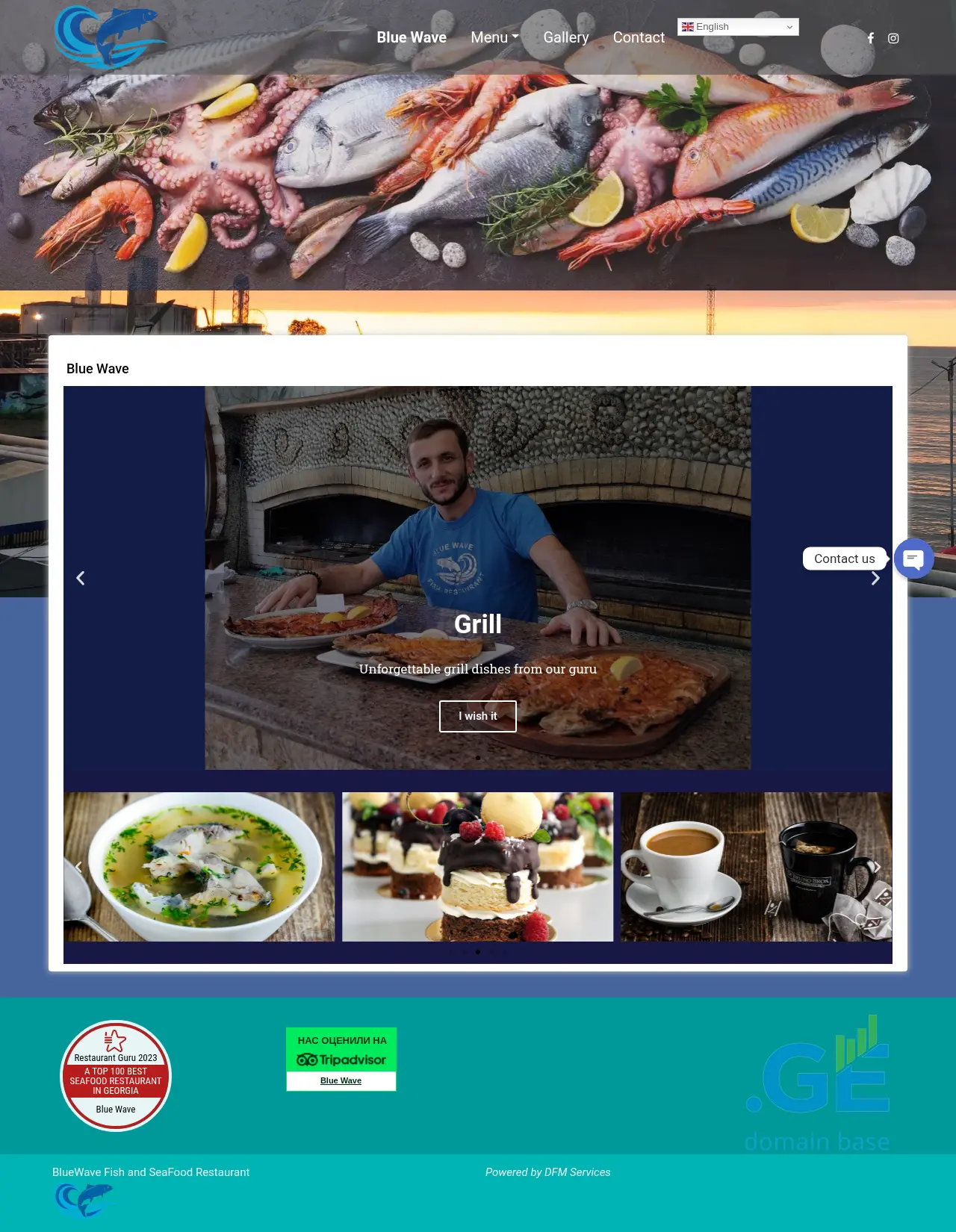 Screenshot of the site bluewave.ge