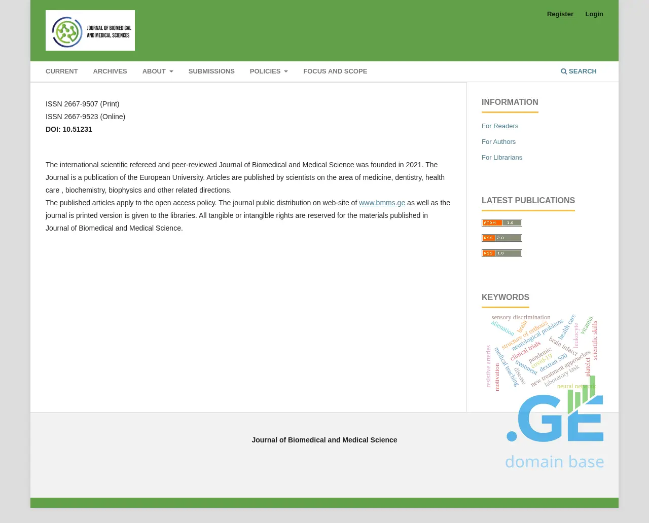 Screenshot of the site bmms.ge