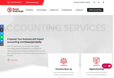 Screenshot of bookkeeping.ge