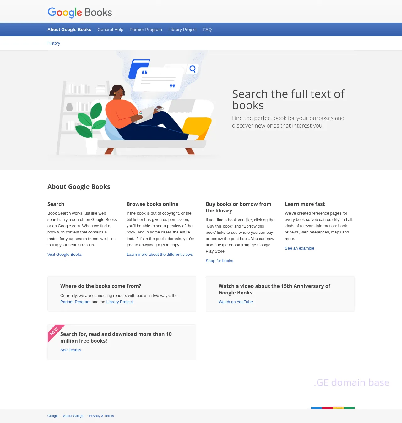Screenshot of the site books.google.ge