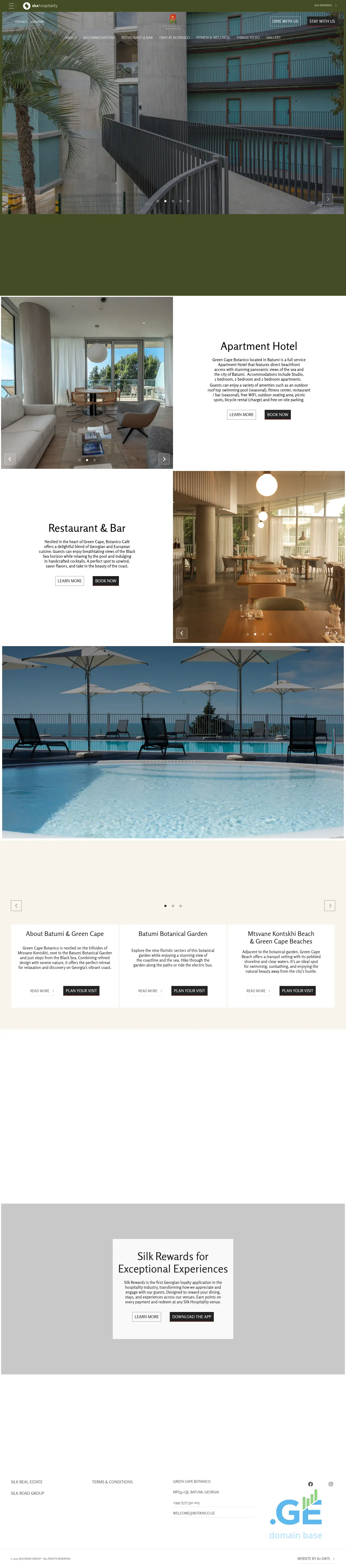 Screenshot of the site botanico.ge