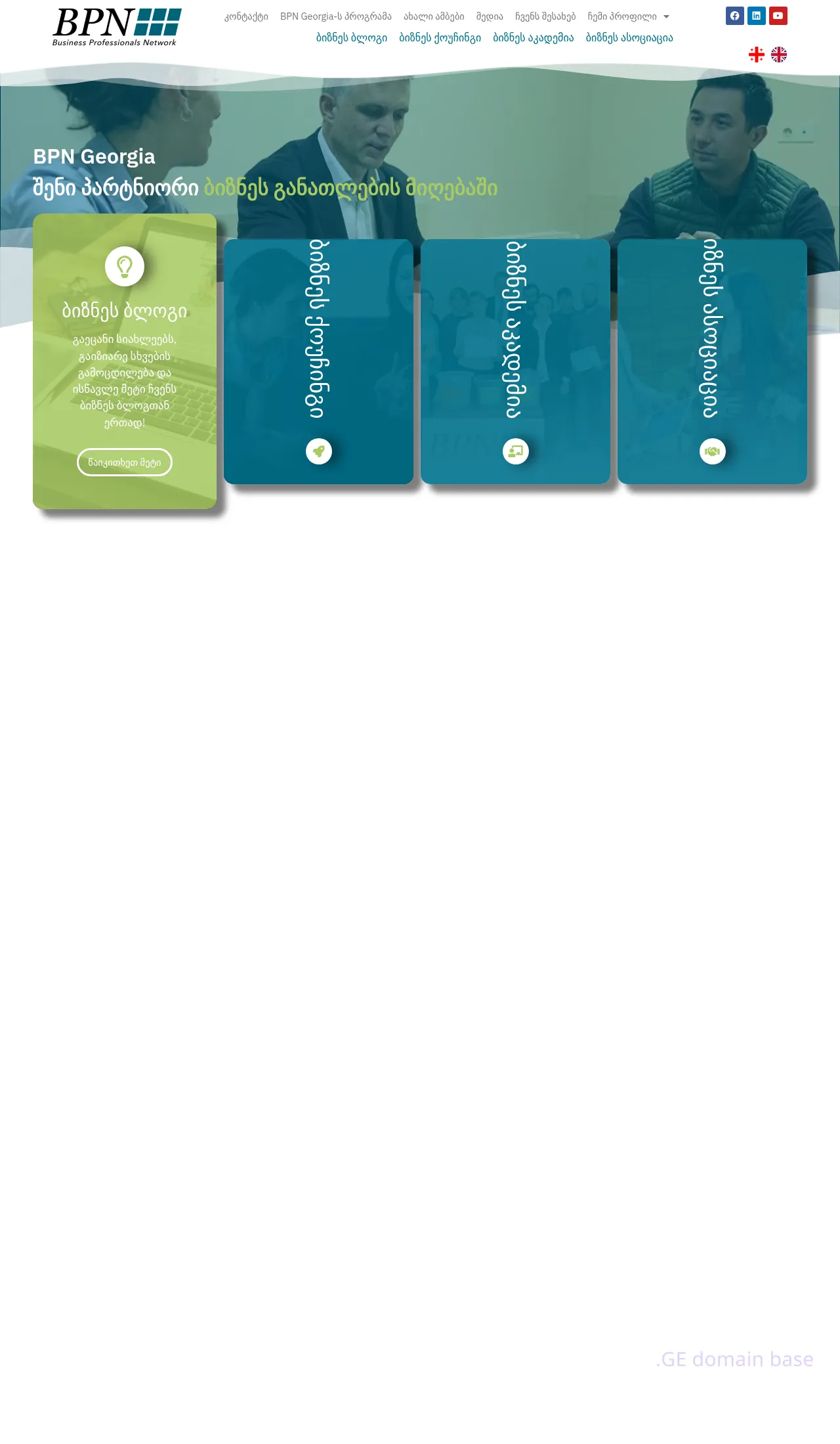 Screenshot of the site bpngeorgia.ge