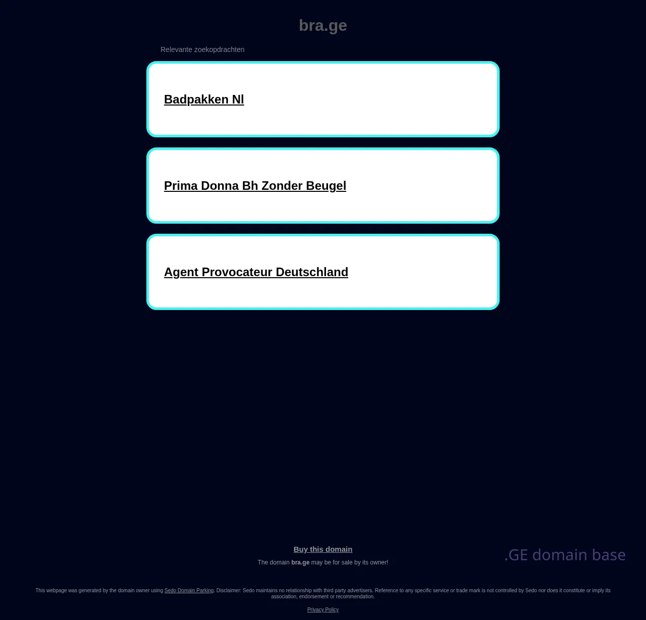 Screenshot of the site bra.ge