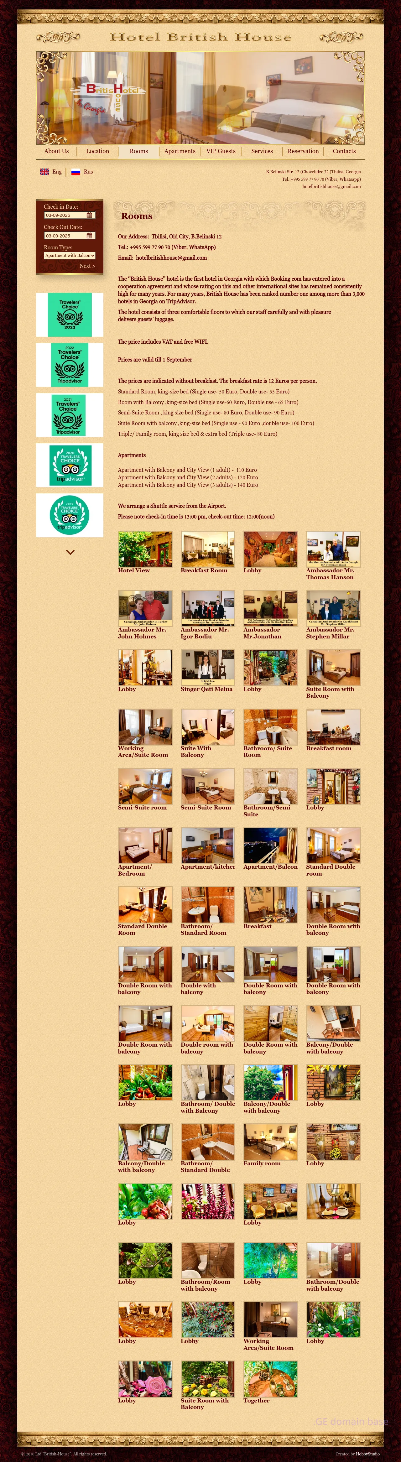 Screenshot of the site british-house.ge