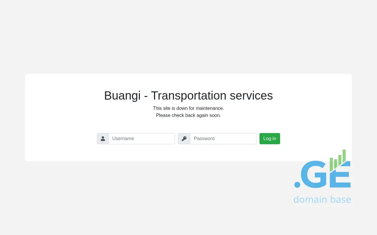Screenshot of the site buangi.ge