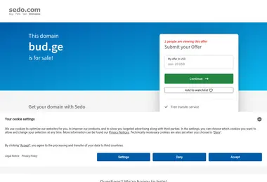 Screenshot of bud.ge