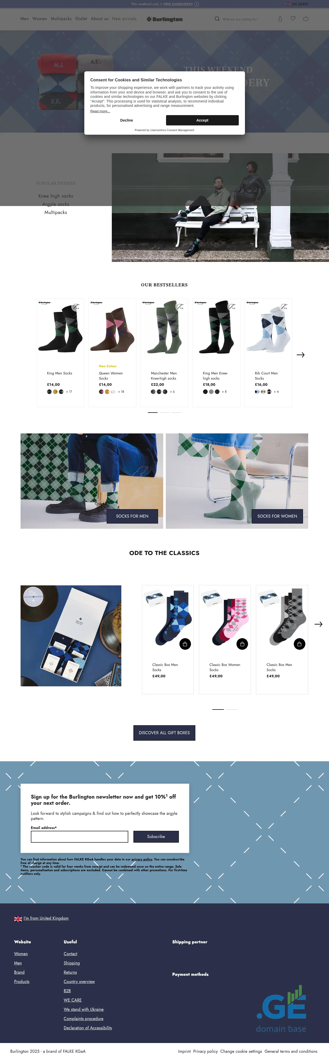 Screenshot of the site burlington.ge