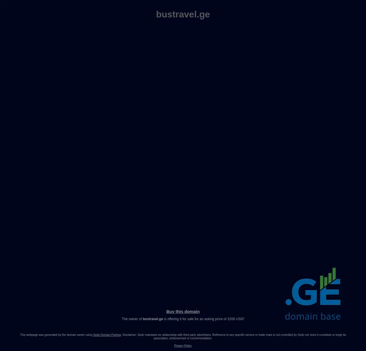Screenshot of the site bustravel.ge