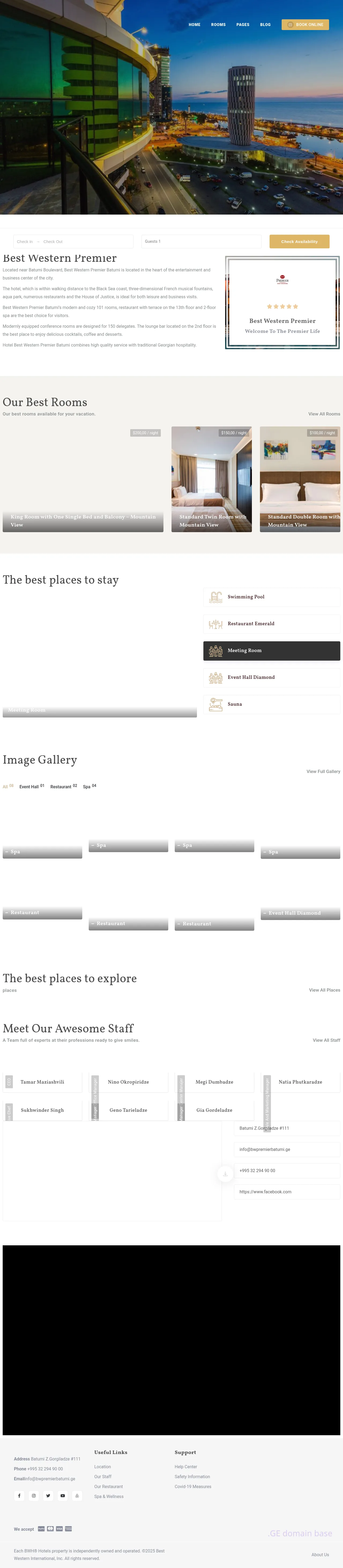 Screenshot of the site bwpremierbatumi.ge