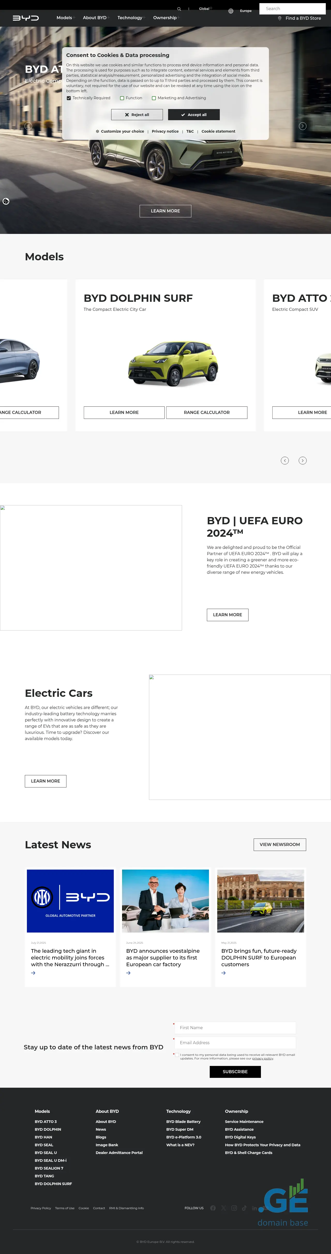 Screenshot of the site byd.ge