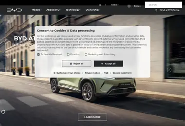 Screenshot of byd.ge