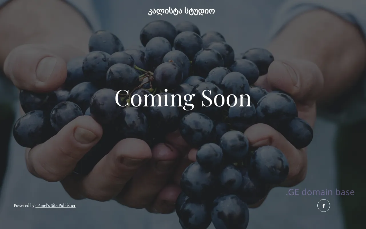 Screenshot of the site calista.ge