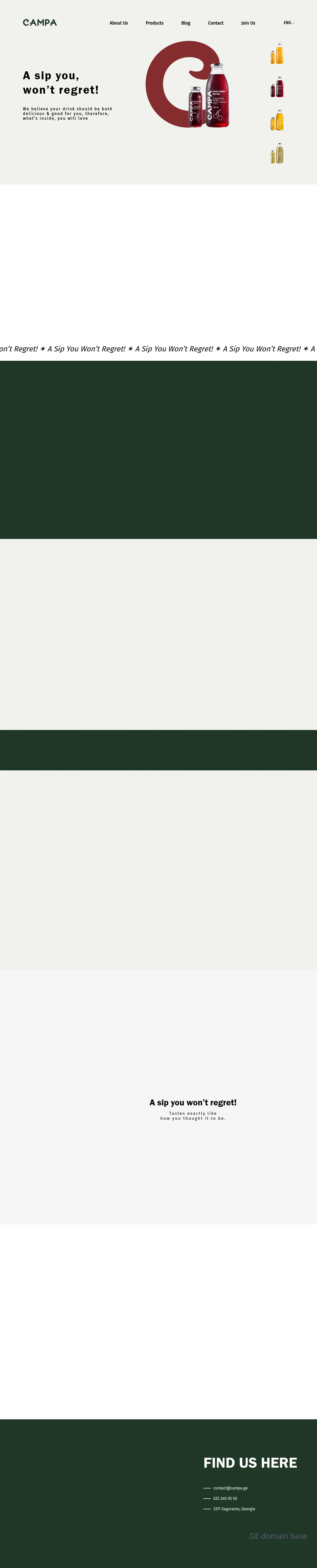 Screenshot of the site campa.ge