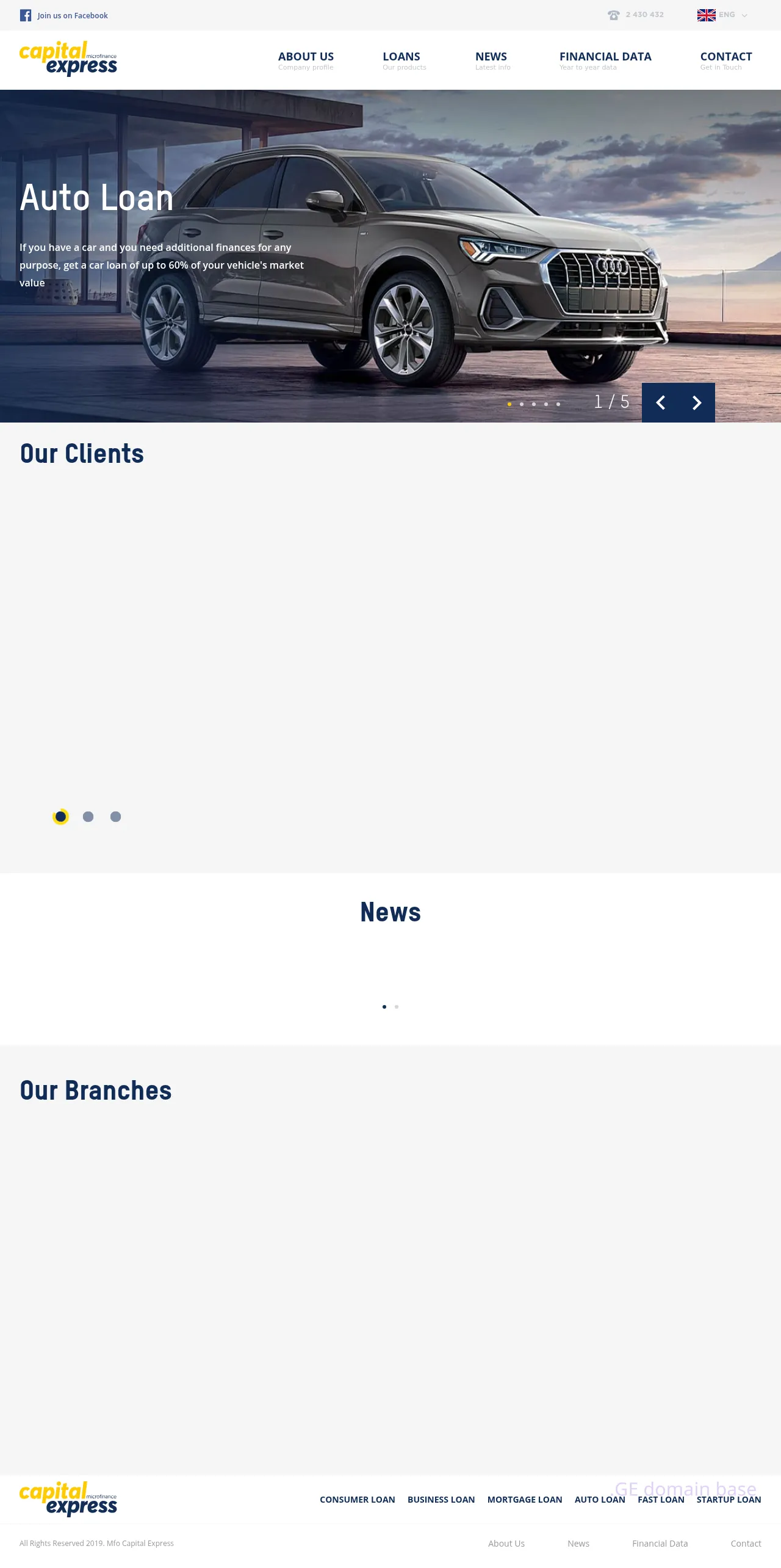 Screenshot of the site capitalexpress.ge
