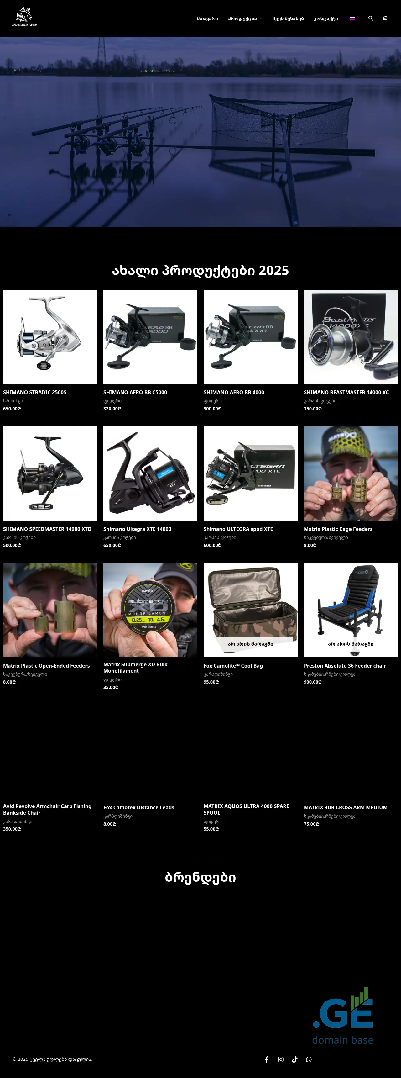 Screenshot of the site carpologyshop.ge