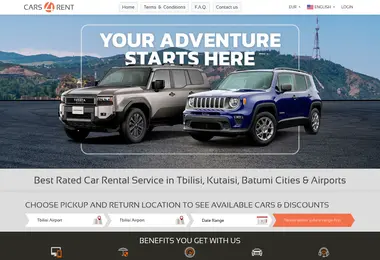 Screenshot of cars4rent.ge