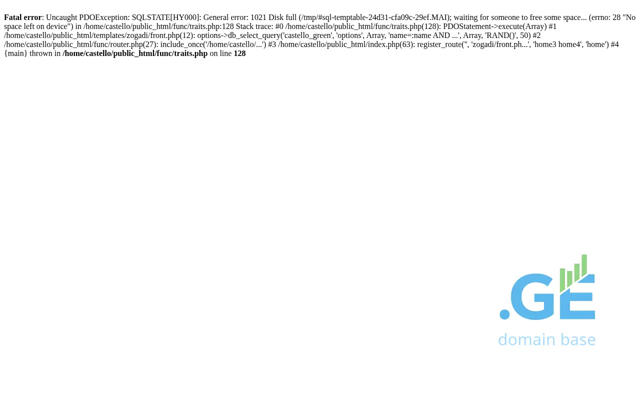 Screenshot of the site castello.ge