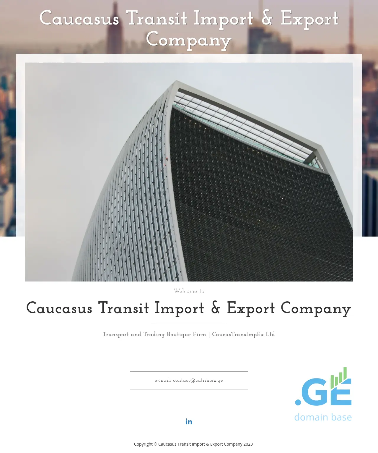 Screenshot of the site catrimex.ge