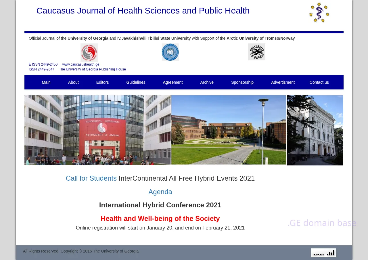 Screenshot of the site caucasushealth.ge