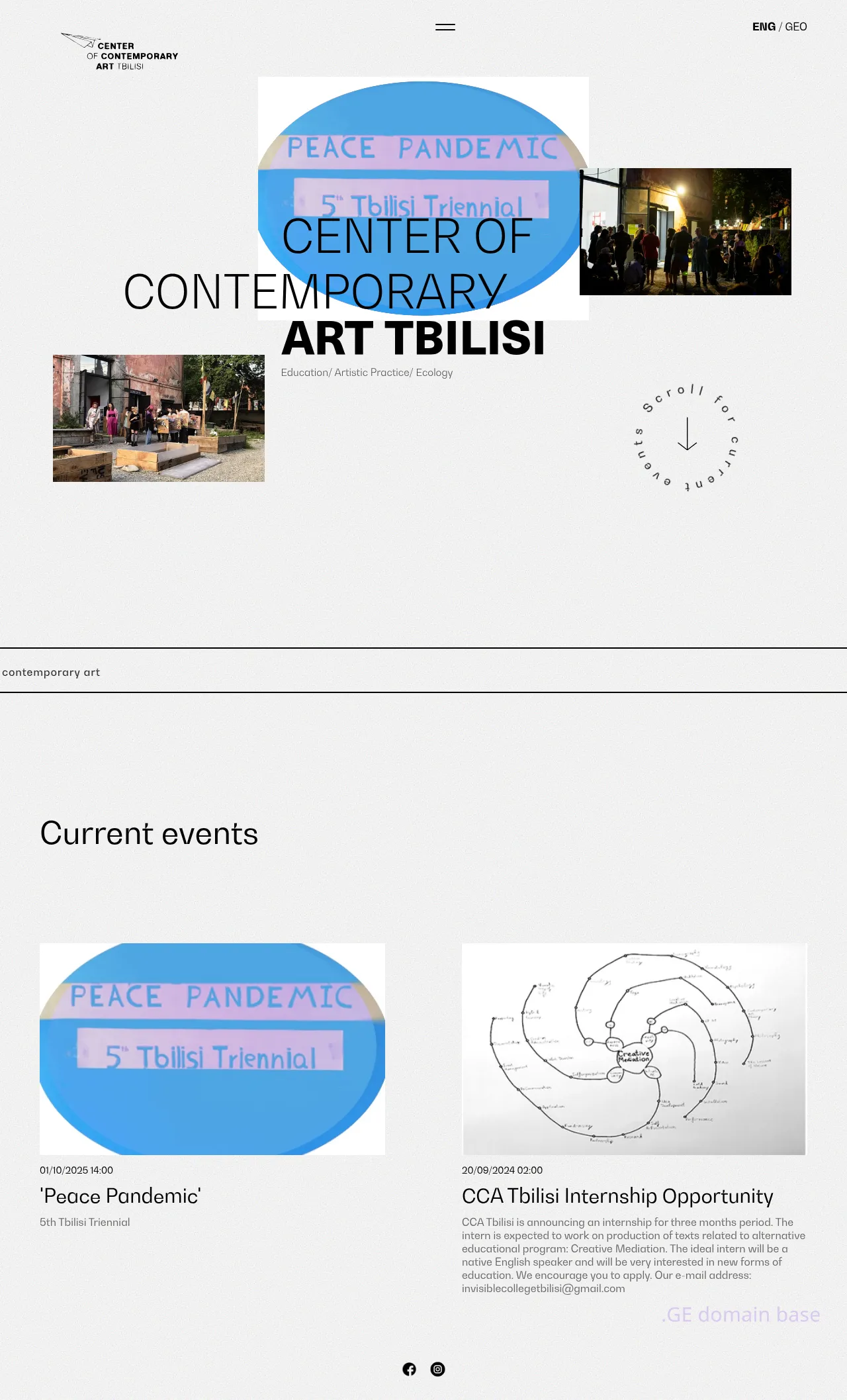 Screenshot of the site cca.ge