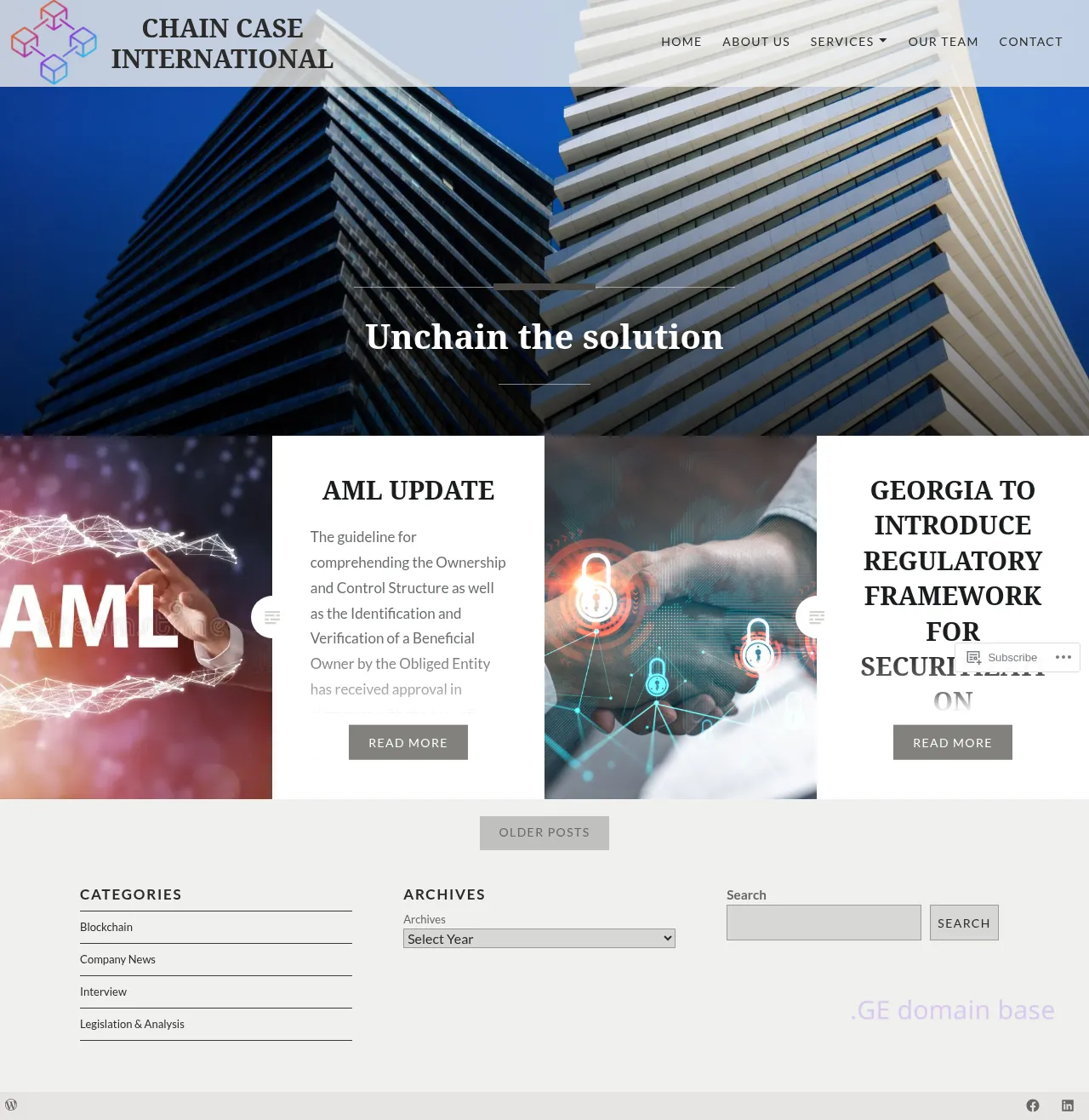 Screenshot of the site cci.ge