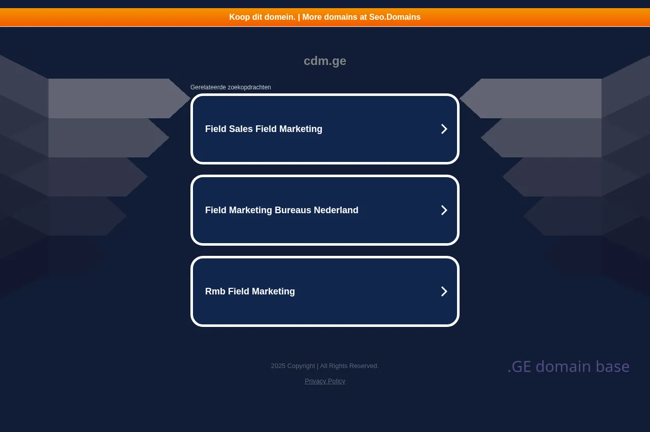 Screenshot of the site cdm.ge