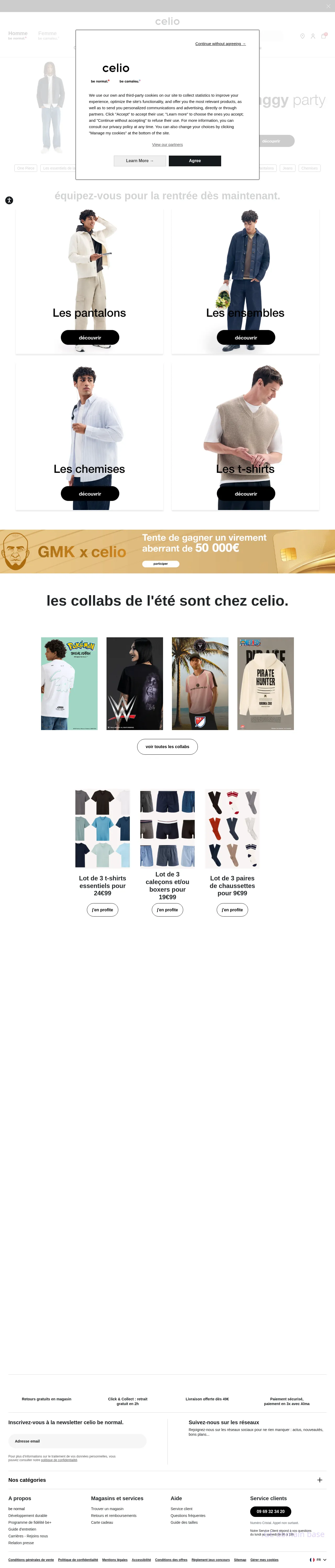 Screenshot of the site celio.ge
