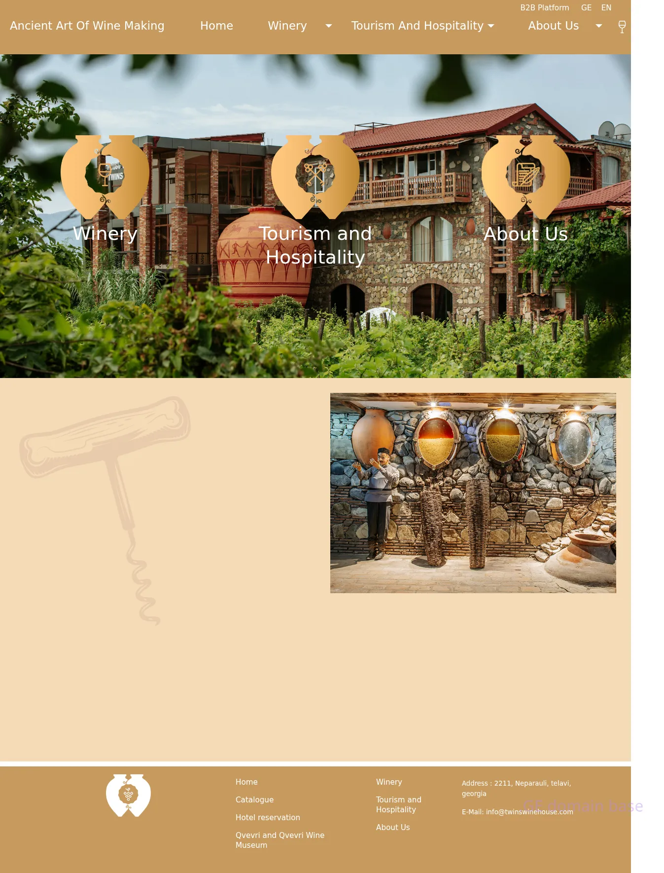 Screenshot of the site cellar.ge