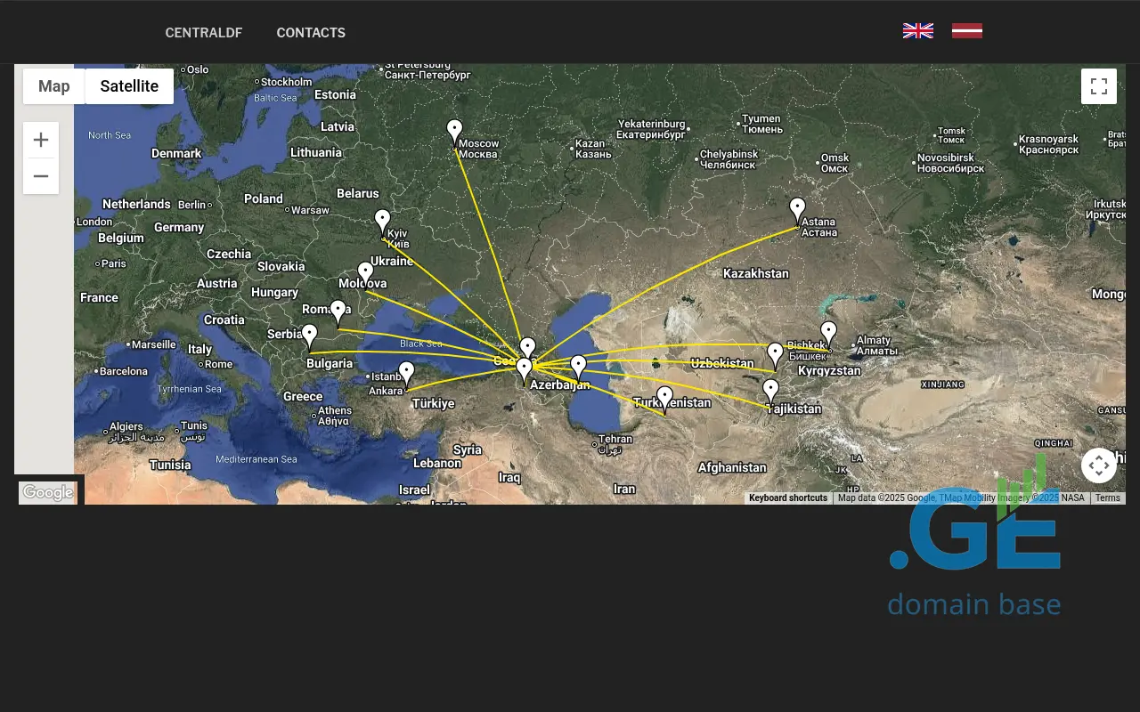 Screenshot of the site centraldf.ge